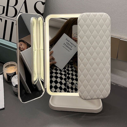 Portable LED Makeup Mirror Storage Box - Perfect Lighting, Anywhere You Go