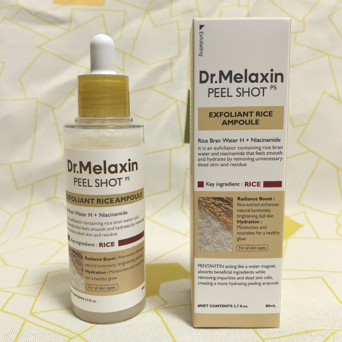 Dr Melaxin White & Black Rice Exfoliating Serum — Smooth Texture, Clear Pores & Hydrate Skin