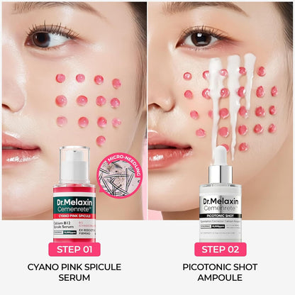 Dr. Melaxin Cyano Pink Spicule + Picotonic Shot — Shrink Pores & Fade Dark Spots