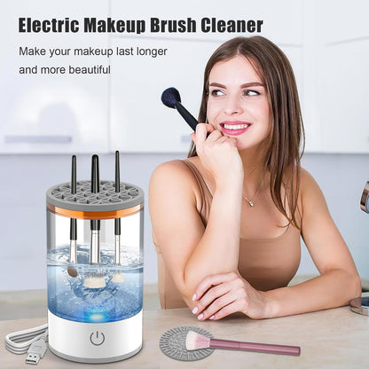 Electric Makeup Brush Cleaner - Clean Brushes, Flawless Skin Fast