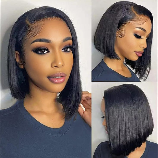 Straight Bob Human Hair Wig Lace Front