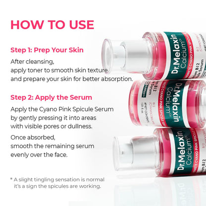 Dr. Melaxin Cyano Pink Spicule Niacinamide Serum — Shrink Pores & Smooth Texture Fast