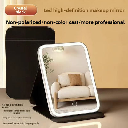 Portable LED Makeup Mirror Storage Box - Perfect Lighting, Anywhere You Go