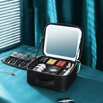 Travel Makeup Bag with Full-Screen LED Mirror — Flawless Touch-Ups Anywhere
