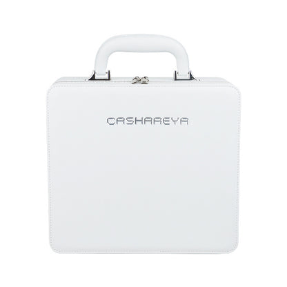 Large capacity makeup bag with mirror and lamp