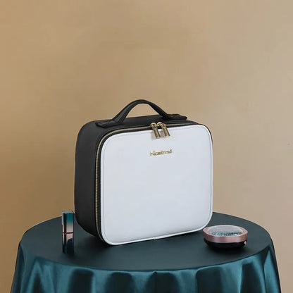 Travel Makeup Bag with Full-Screen LED Mirror — Flawless Touch-Ups Anywhere