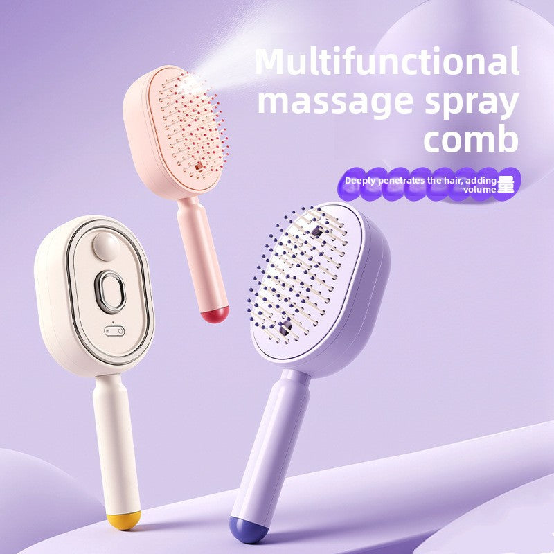 Steam Detangling Brush: Smooth, Shiny Hair in Minutes. No Pulling. No Cords.