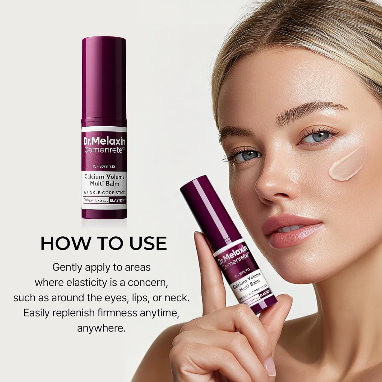 Dr. Melaxin Calcium Multi Balm Stick - Smooth Wrinkles & Lift Skin Instantly