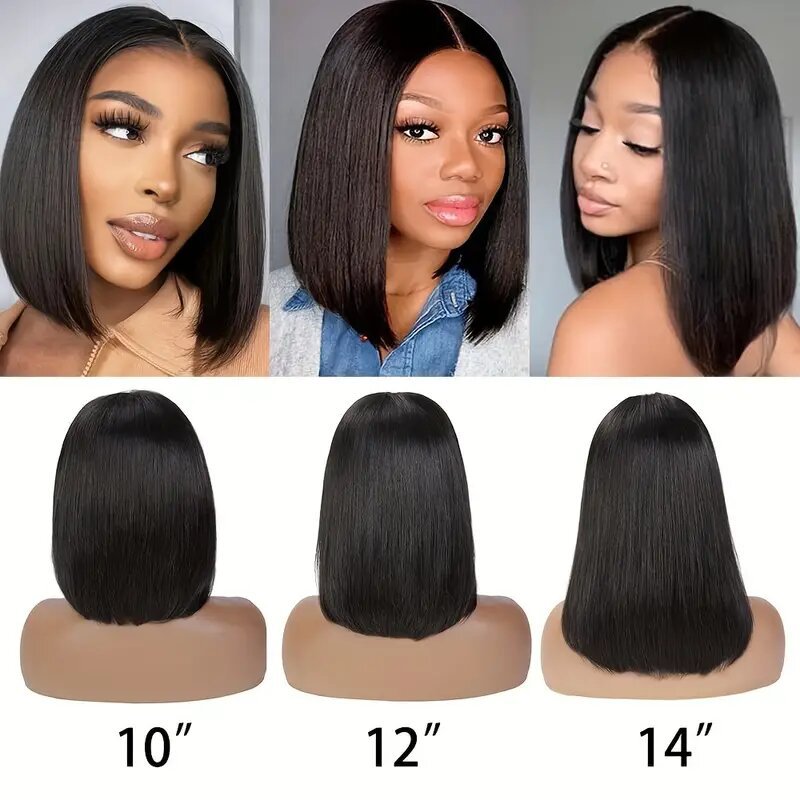 Straight Bob Human Hair Wig Lace Front