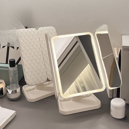 Portable LED Makeup Mirror Storage Box - Perfect Lighting, Anywhere You Go