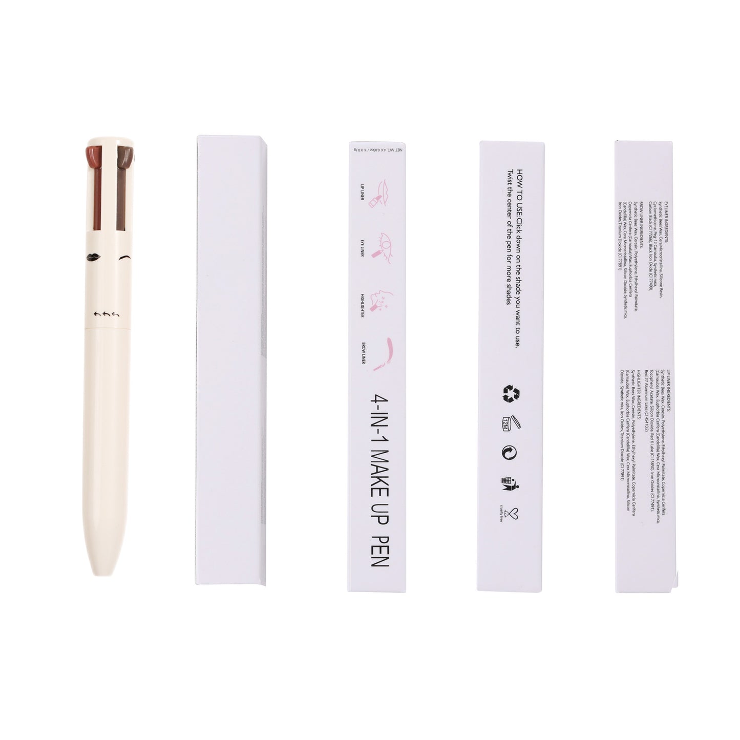 Four-in-One Multifunctional Cosmetic Pen - All Your Makeup Essentials in One