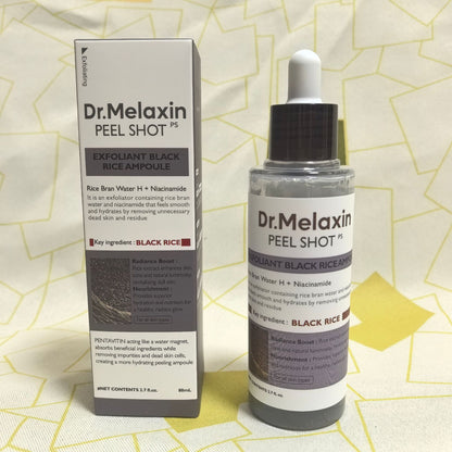 Dr Melaxin White & Black Rice Exfoliating Serum — Smooth Texture, Clear Pores & Hydrate Skin