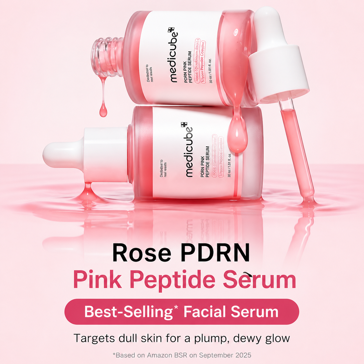 Rose PDRN Pink Peptide Serum - Hydrating & Moisturizing & Firming