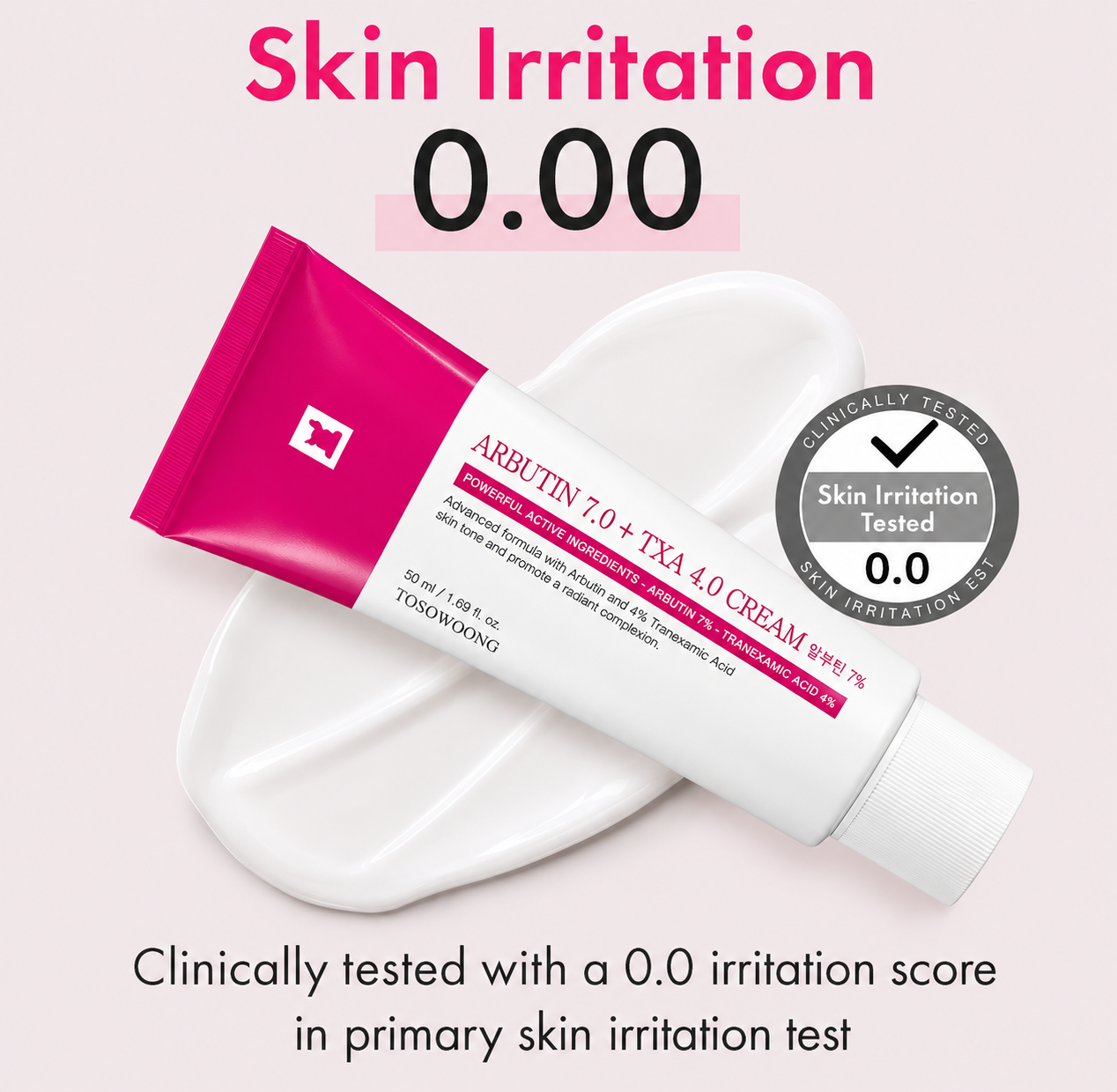 Tosowoong Arbutin 7% + Tranexamic Acid 4% Cream — Fade Dark Spots & Even Skin Tone