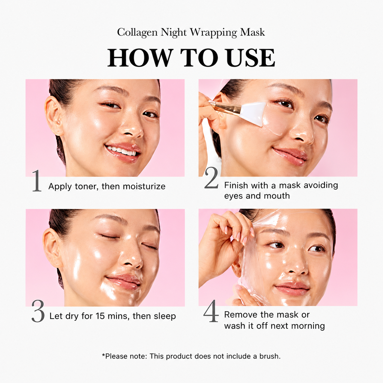 1 Pcs Collagen Night Wrapping Face Mask — Wake Up to Firm, Hydrated Skin