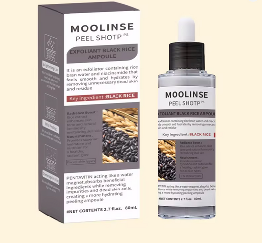 Korean White & Black Rice Exfoliating Serum — Smooth Texture, Clear Pores & Hydrate Skin