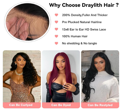 24” 13x6 HD Lace Front Wig — 200% Density, Full & Flawless Ready-to-Wear
