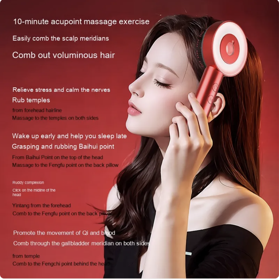 Infrared Hair Care Fluffy Comb & Scalp Massager — Healthy, Shiny Hair in Minutes!
