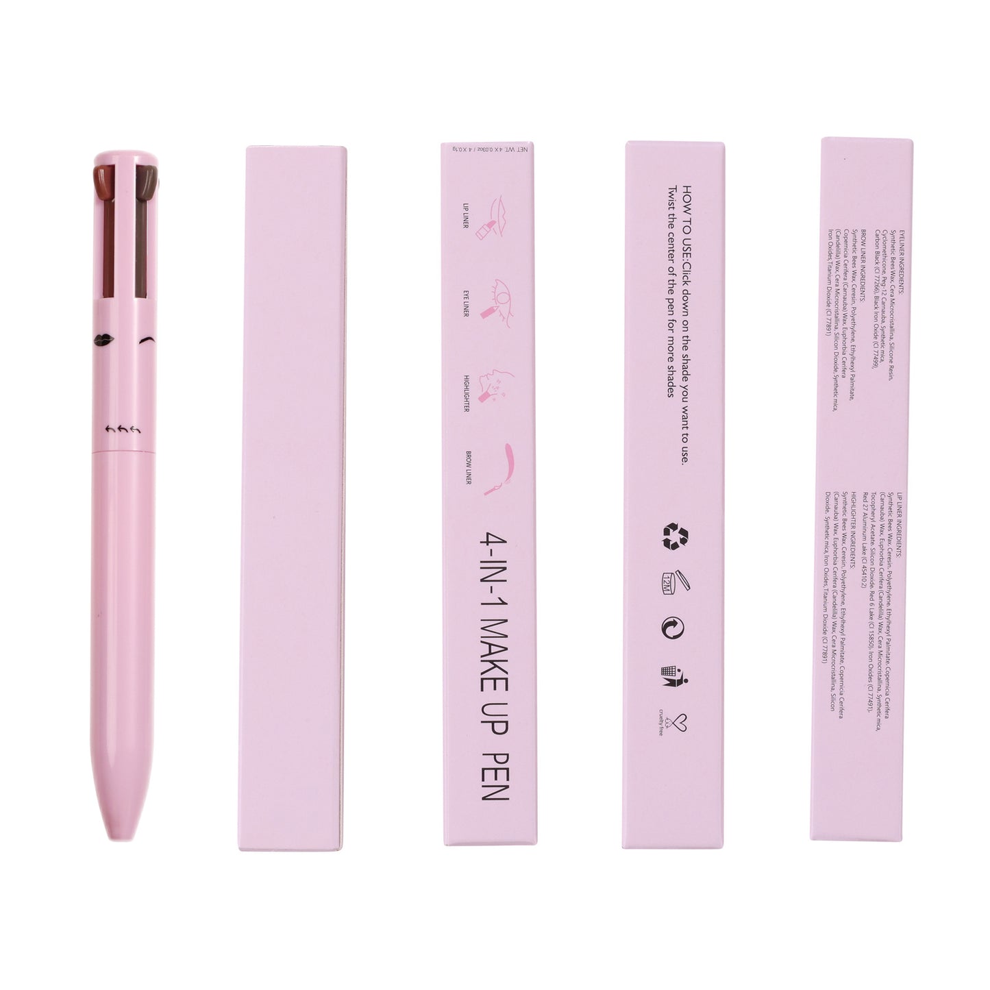 Four-in-One Multifunctional Cosmetic Pen - All Your Makeup Essentials in One