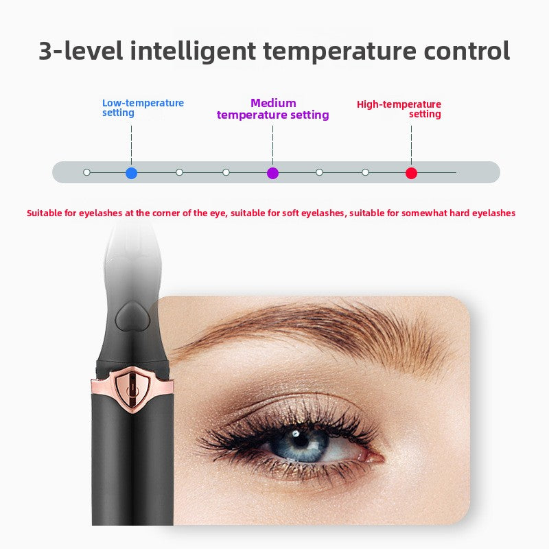 Rechargeable Heated Eyelash Curler - Lifted, curled lashes in seconds. No clamping, no pinching, no crimping.