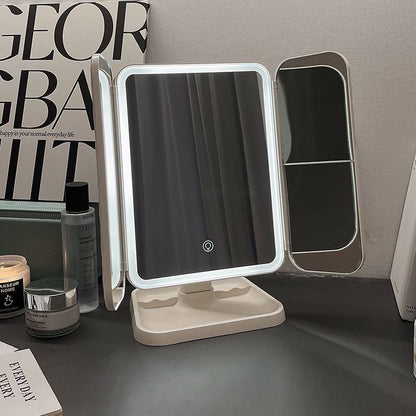 Portable LED Makeup Mirror Storage Box - Perfect Lighting, Anywhere You Go