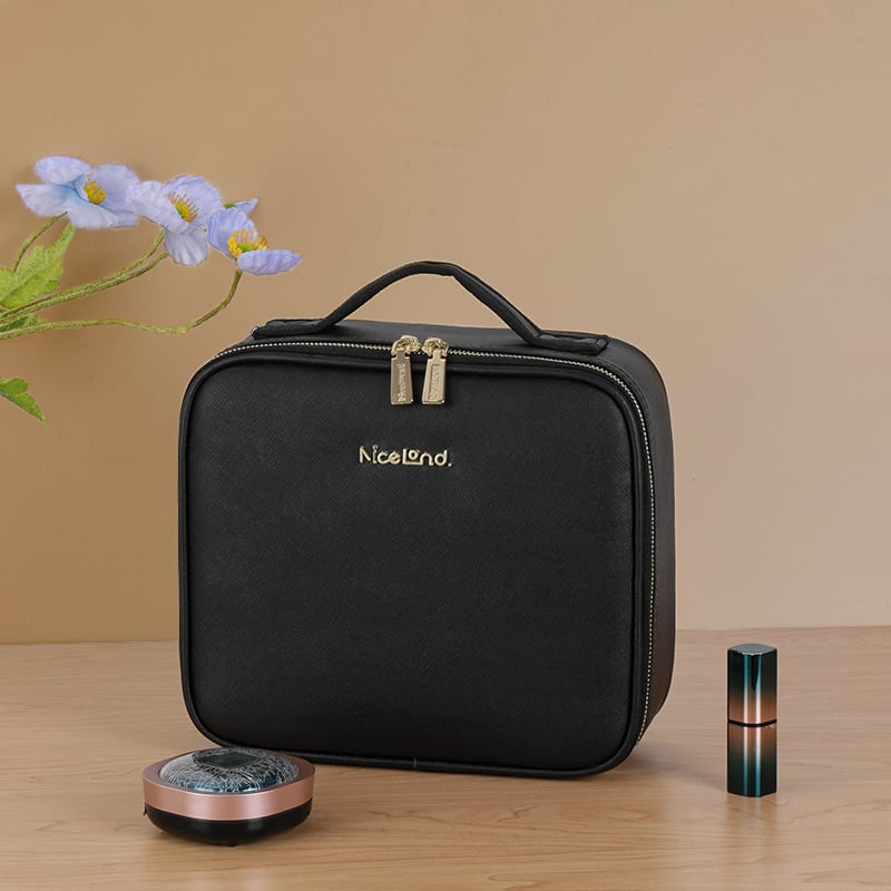 Travel Makeup Bag with Full-Screen LED Mirror — Flawless Touch-Ups Anywhere