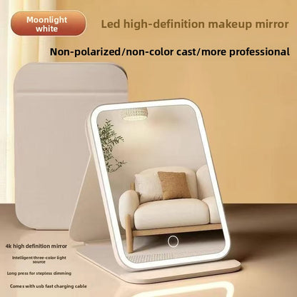 Portable LED Makeup Mirror Storage Box - Perfect Lighting, Anywhere You Go