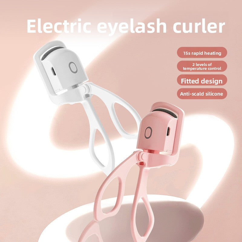 Portable Electric Heated Eyelash Curler - Perfectly Curled Lashes Anywhere