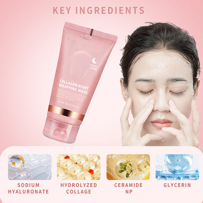 1 Pcs Collagen Night Wrapping Face Mask — Wake Up to Firm, Hydrated Skin
