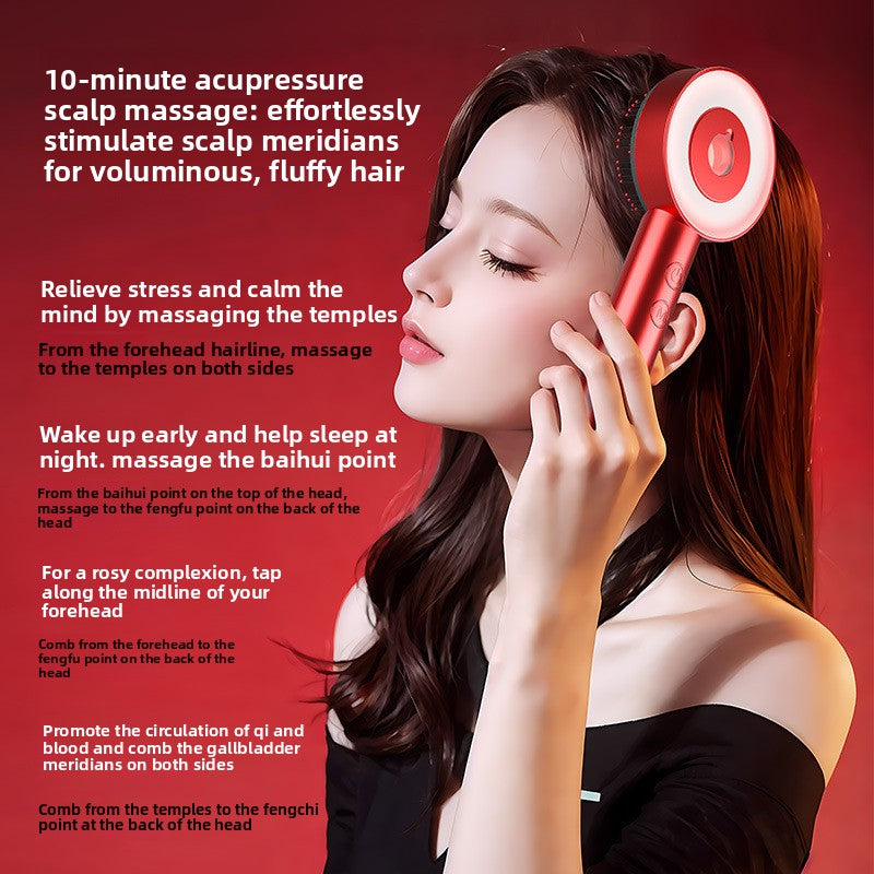 Infrared Hair Care Fluffy Comb & Scalp Massager - Healthy, Shiny Hair in Minutes!